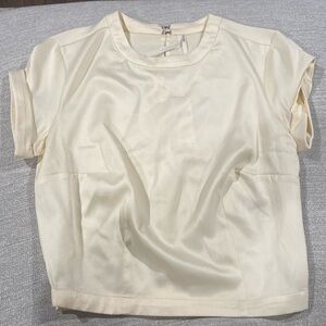 Anthropologie Satin Crop Top